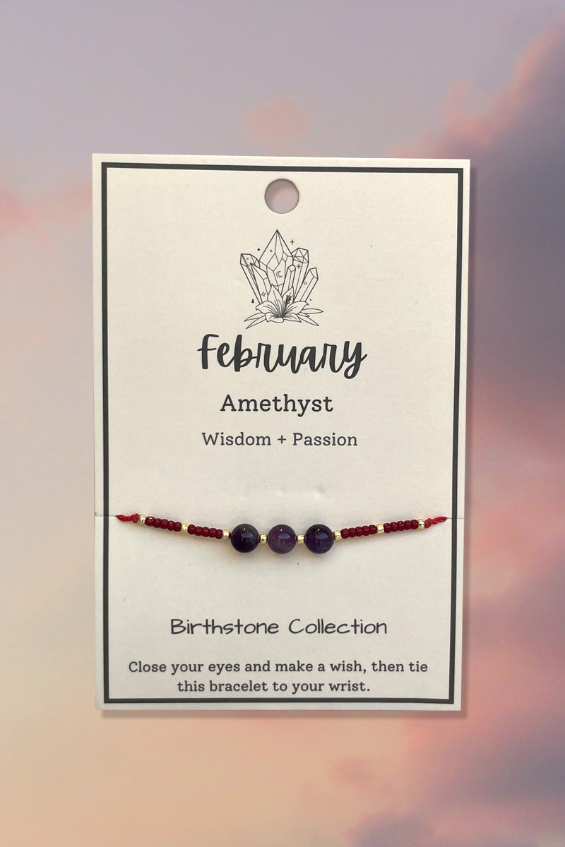 February Birthstone Wish Bracelet