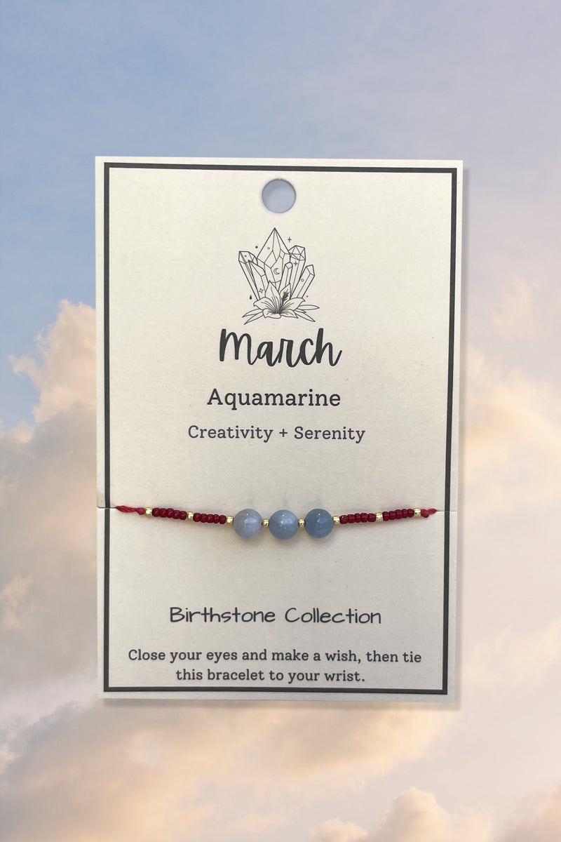 March Birthstone Wish Bracelet